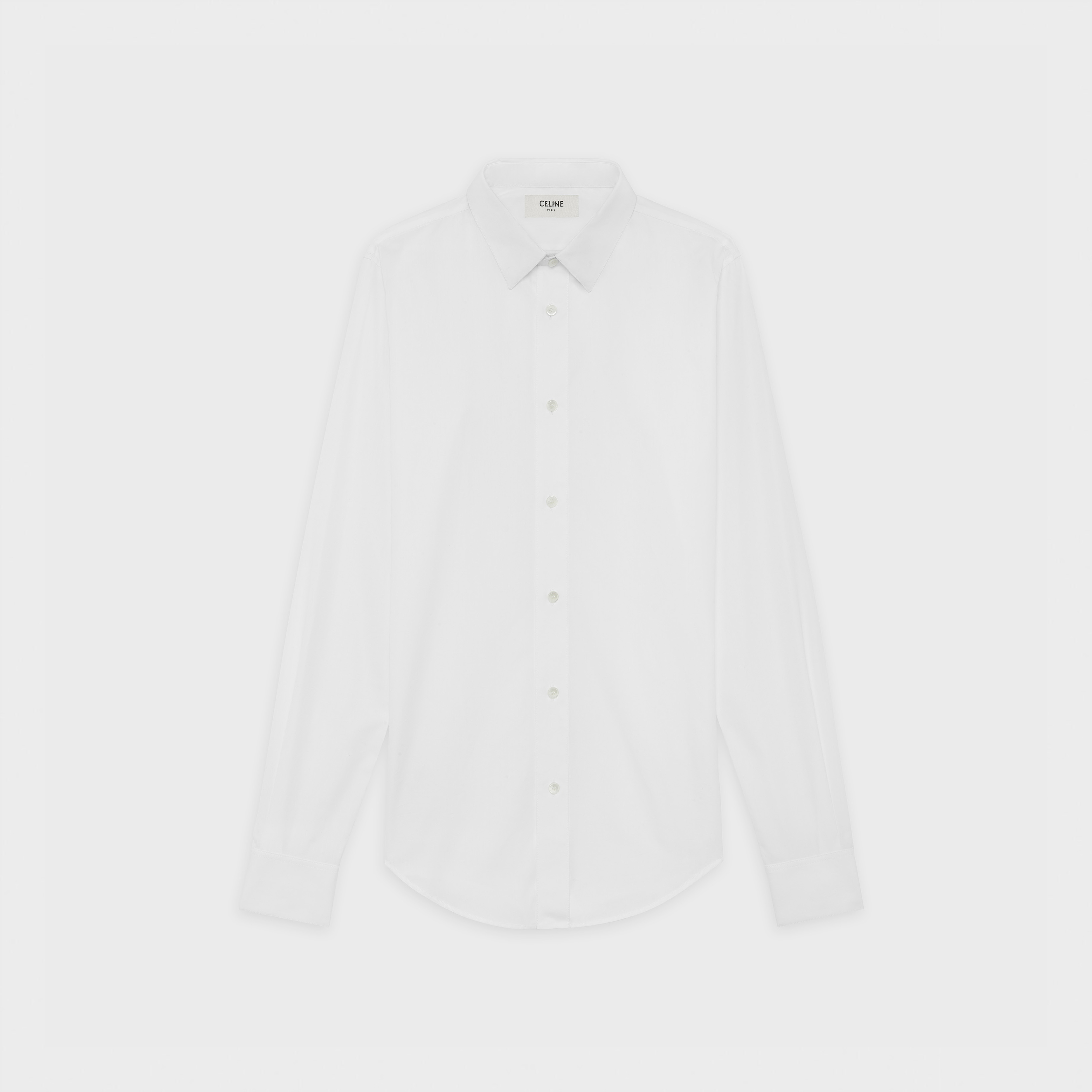 skinny shirt in cotton poplin - 1