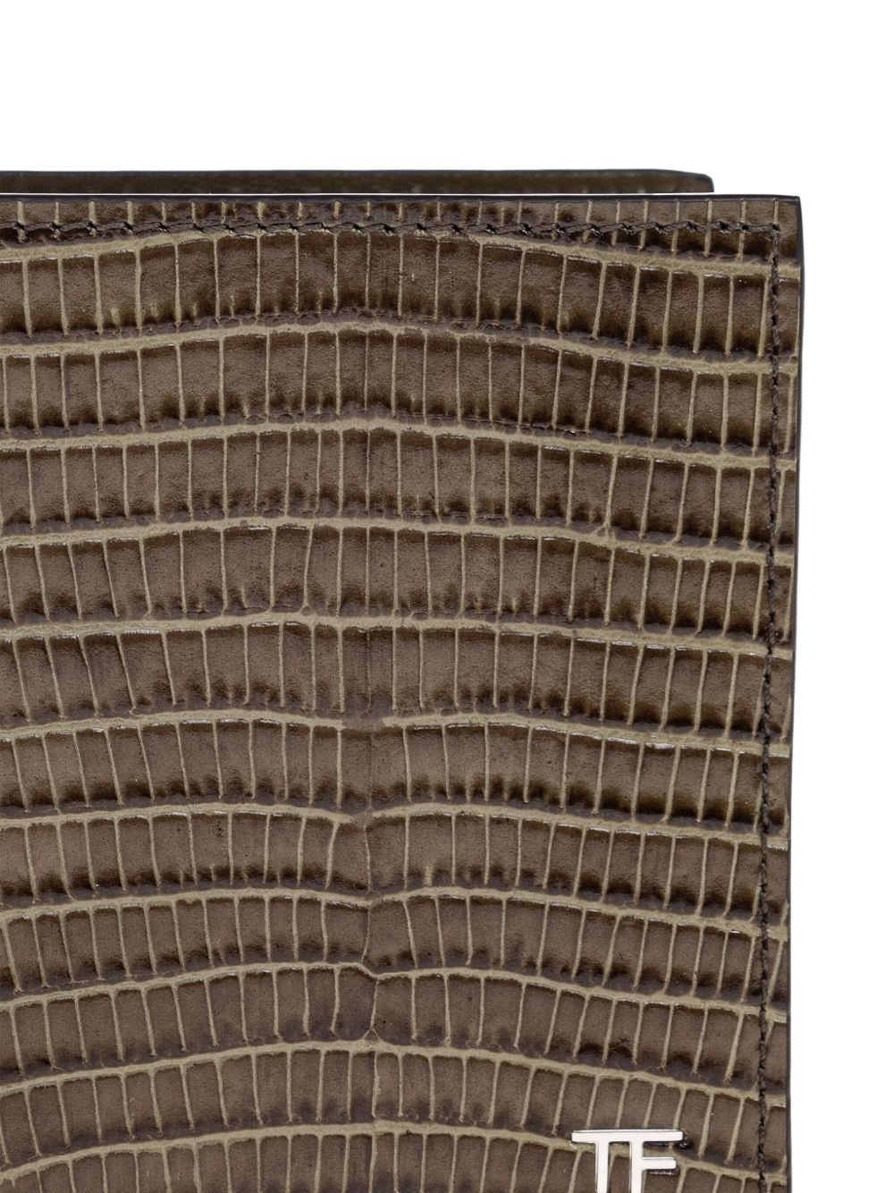 lizard-effect leather wallet - 5