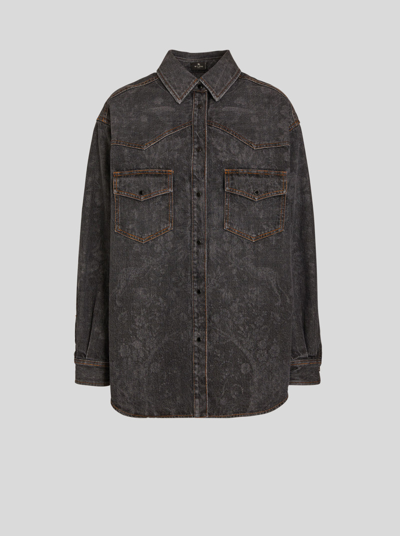 DENIM OVERSHIRT WITH ORNAMENTAL PATTERNS 1