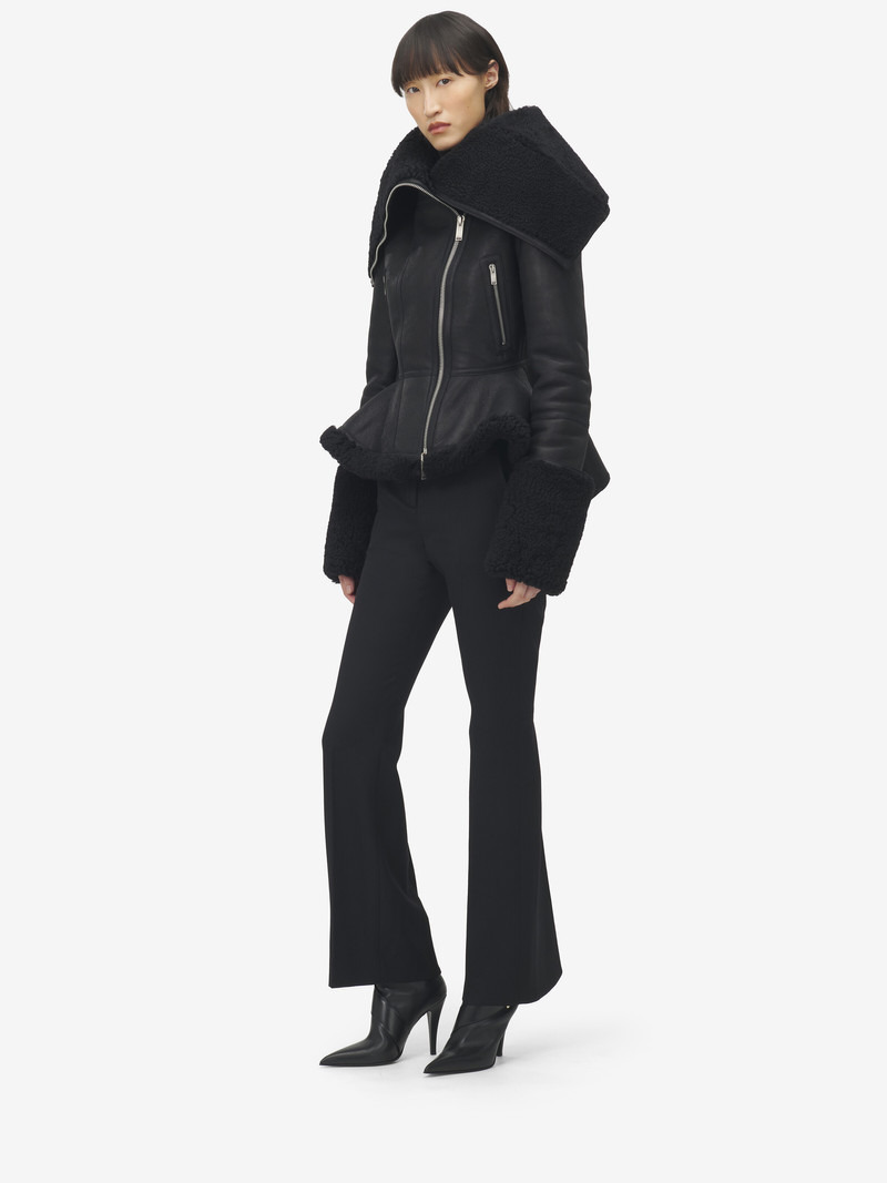 Peplum Shearling Jacket 4