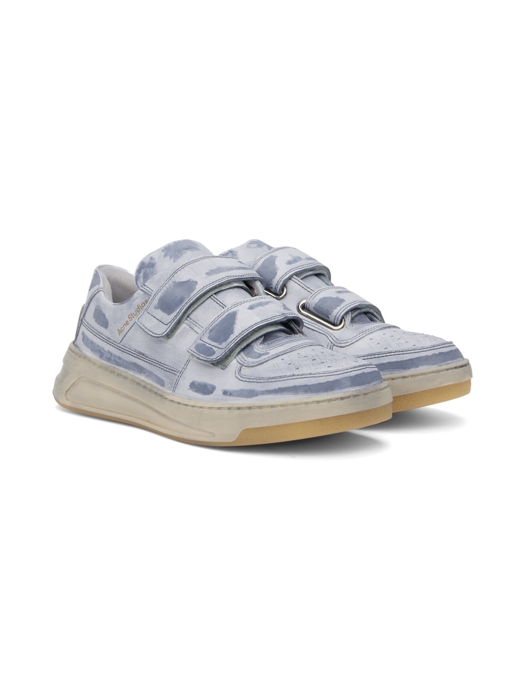 Blue Velcro Strap Sneakers - 4