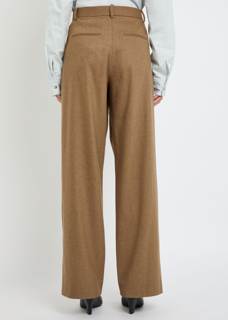 Khaite August Pleated Wool-blend Trousers - 3