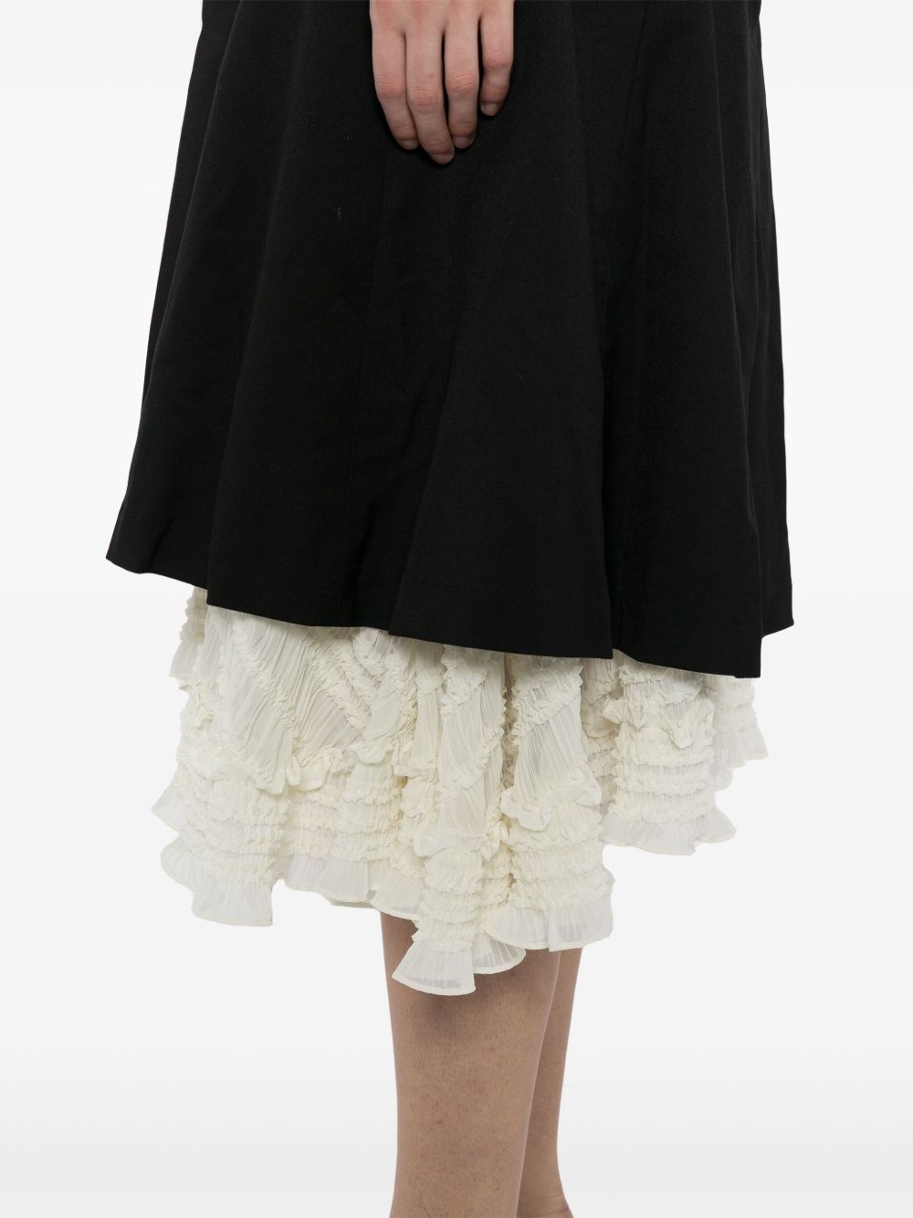 lace detailed strapless dress - 5