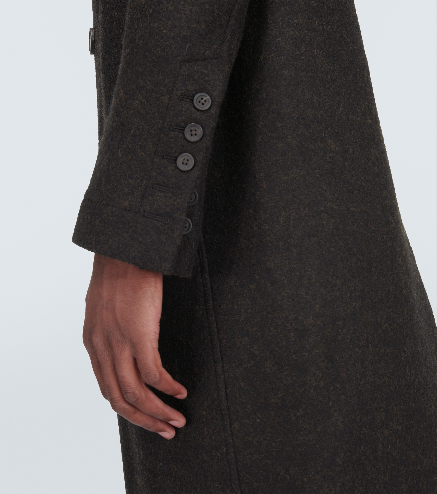 New Bell double-breasted wool coat - 6