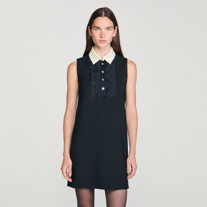MINI DRESS WITH CONTRAST COLLAR 5
