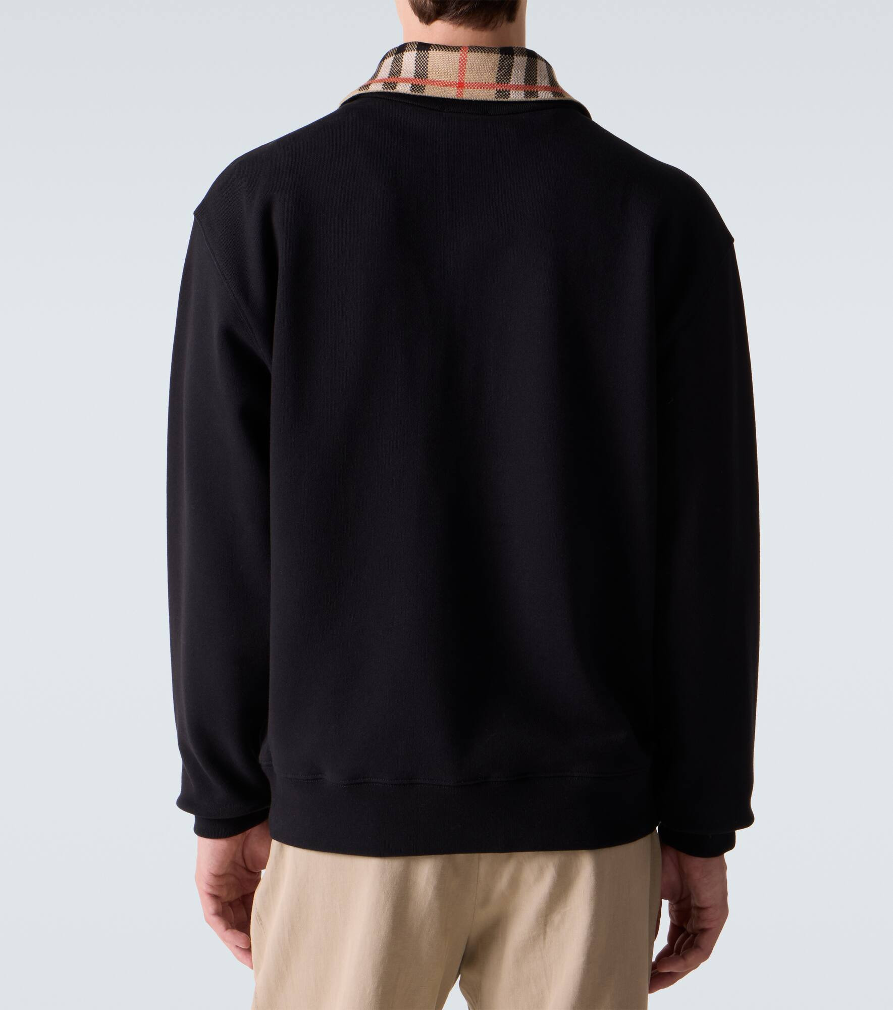 Burberry Check cotton jersey half-zip sweatshirt - 4