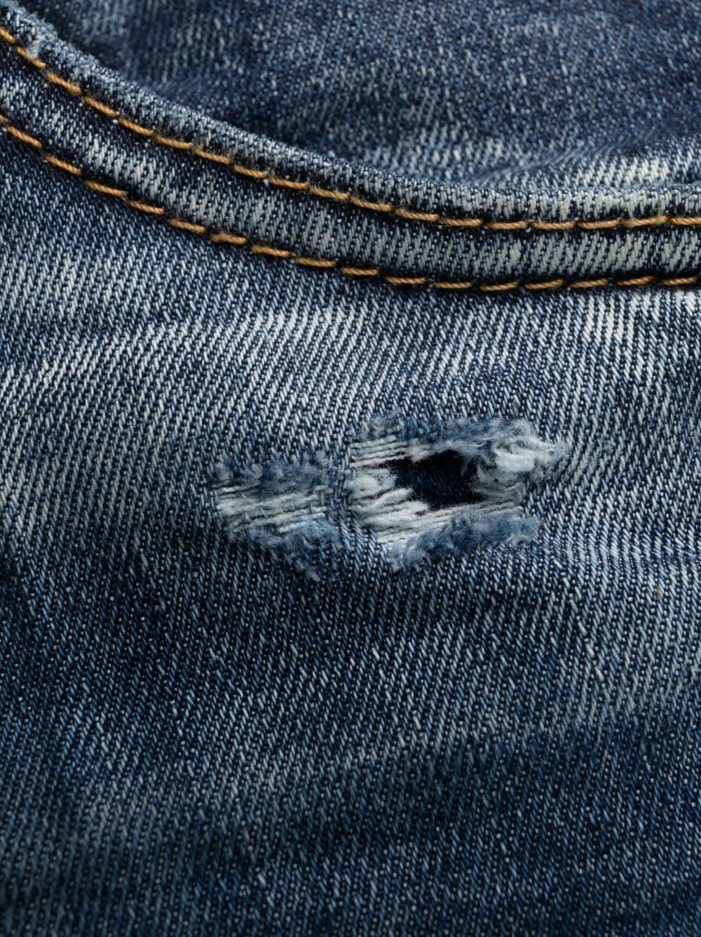 distressed logo-patch cropped jeans - 6