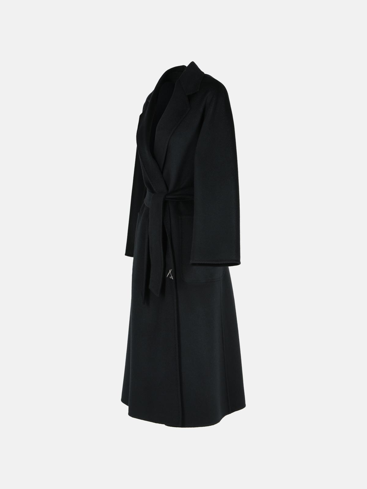 'LUDMILLA' BLACK CASHMERE COAT - 2