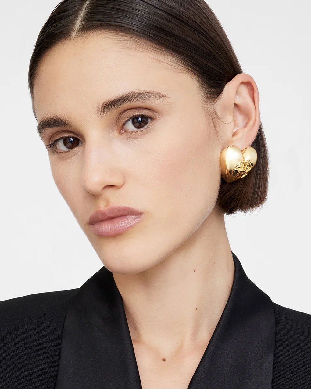 Earrings Chunky Heart Earrings  Gold ONESIZE - 3