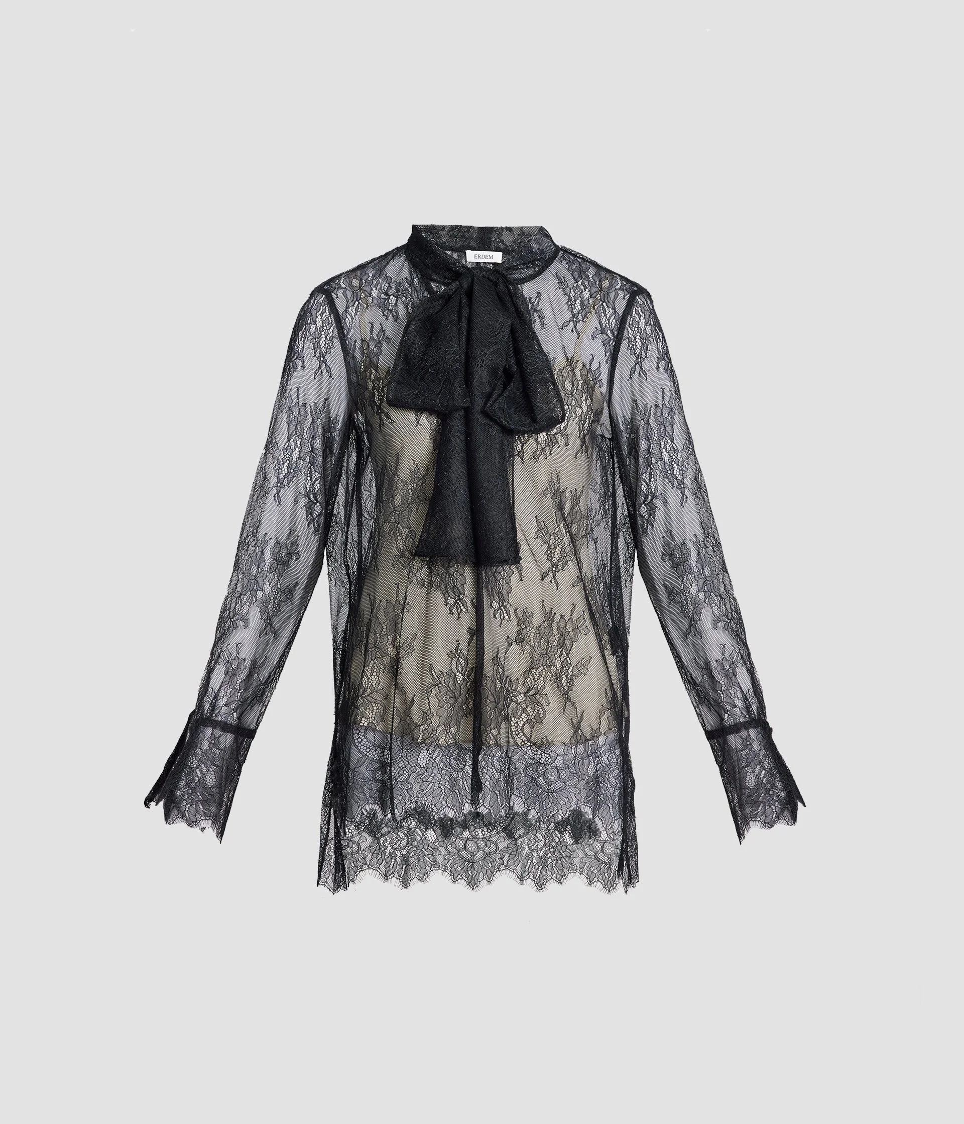 FLORAL LACE LONG SLEEVE SHIRT - 1