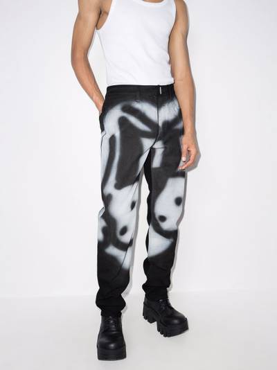 Givenchy x Chito tag-effect slim-cut jeans outlook