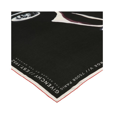 Givenchy Givenchy Car Logo Print Scarf 'Black' outlook