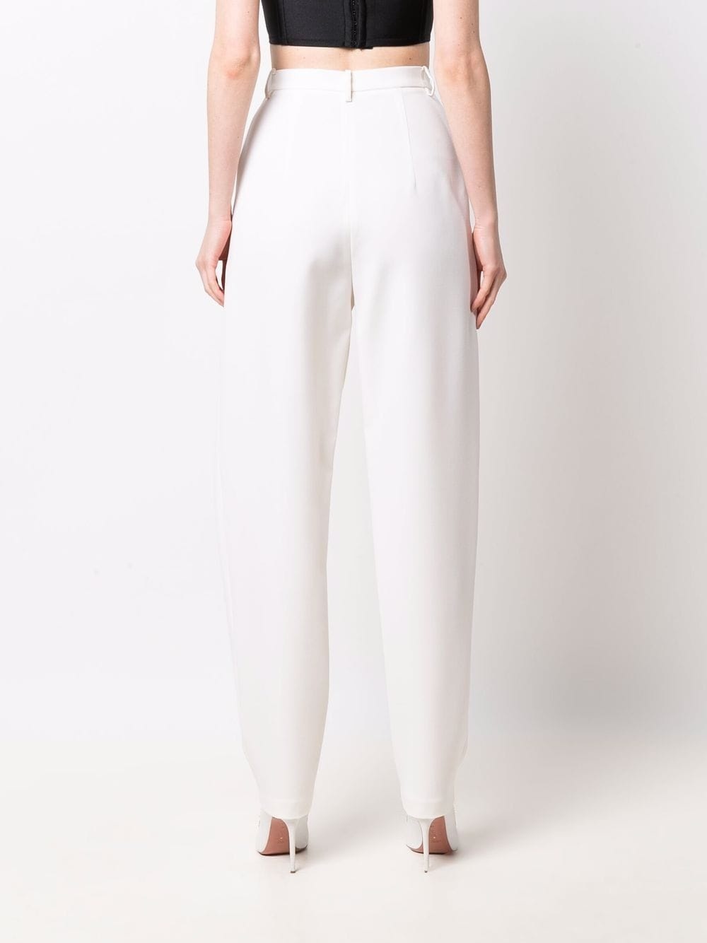 tapered high-waisted trousers - 4