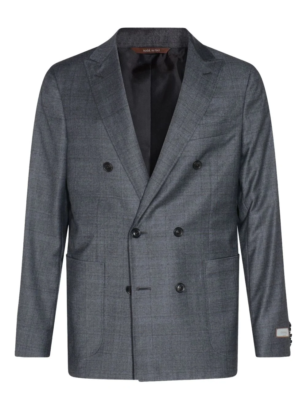 double-breasted wool blazer - 1