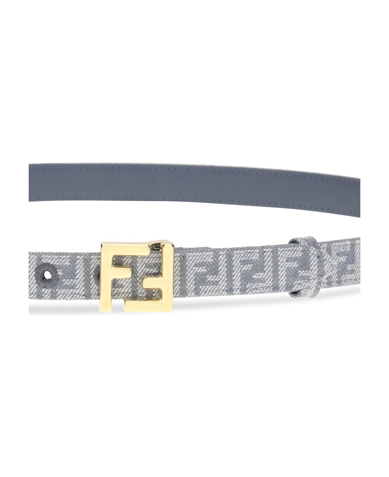 Ff Embroidered Denim Belt - 3