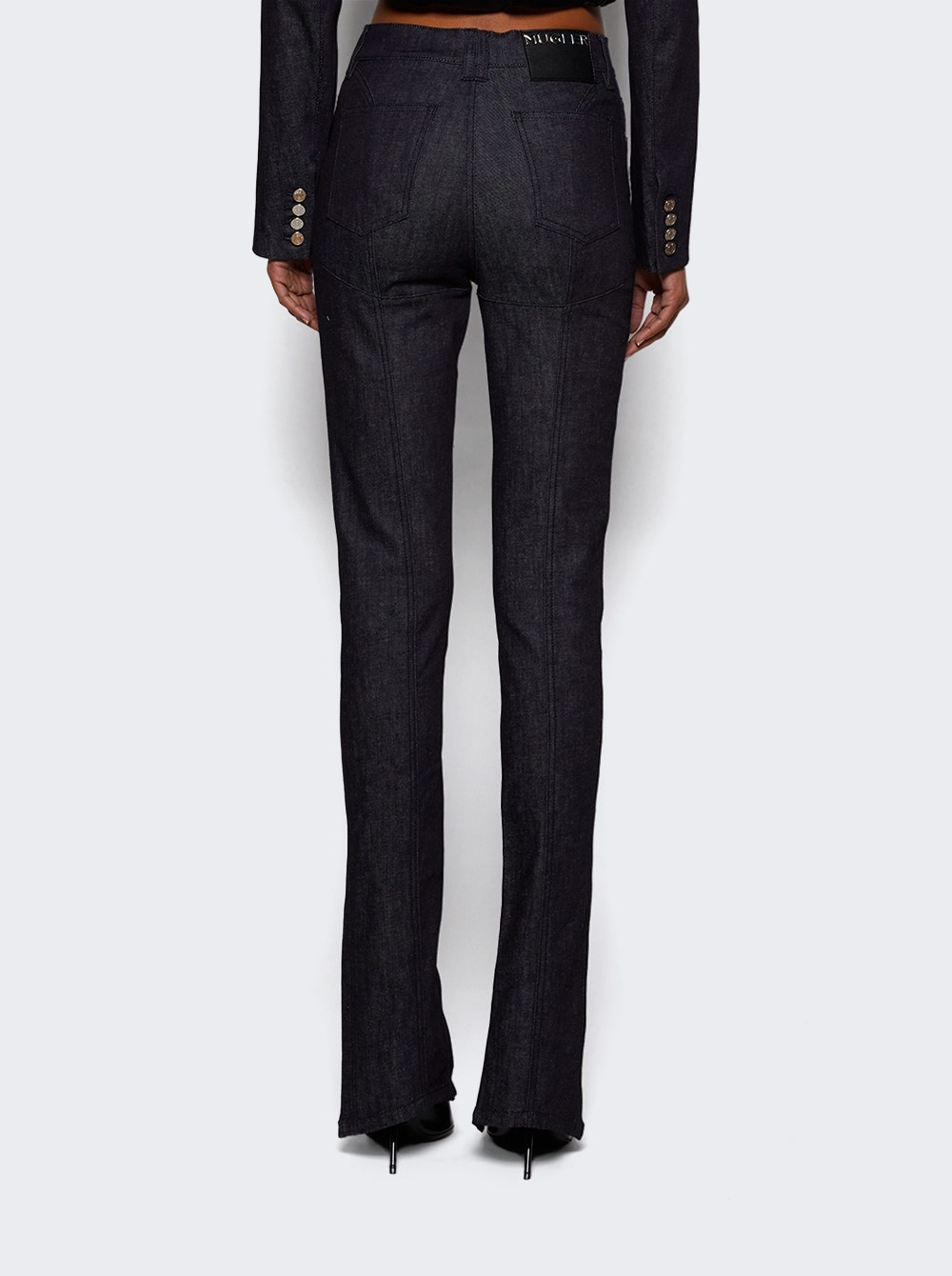 Pierced Skinny Jeans Raw Blue - 5