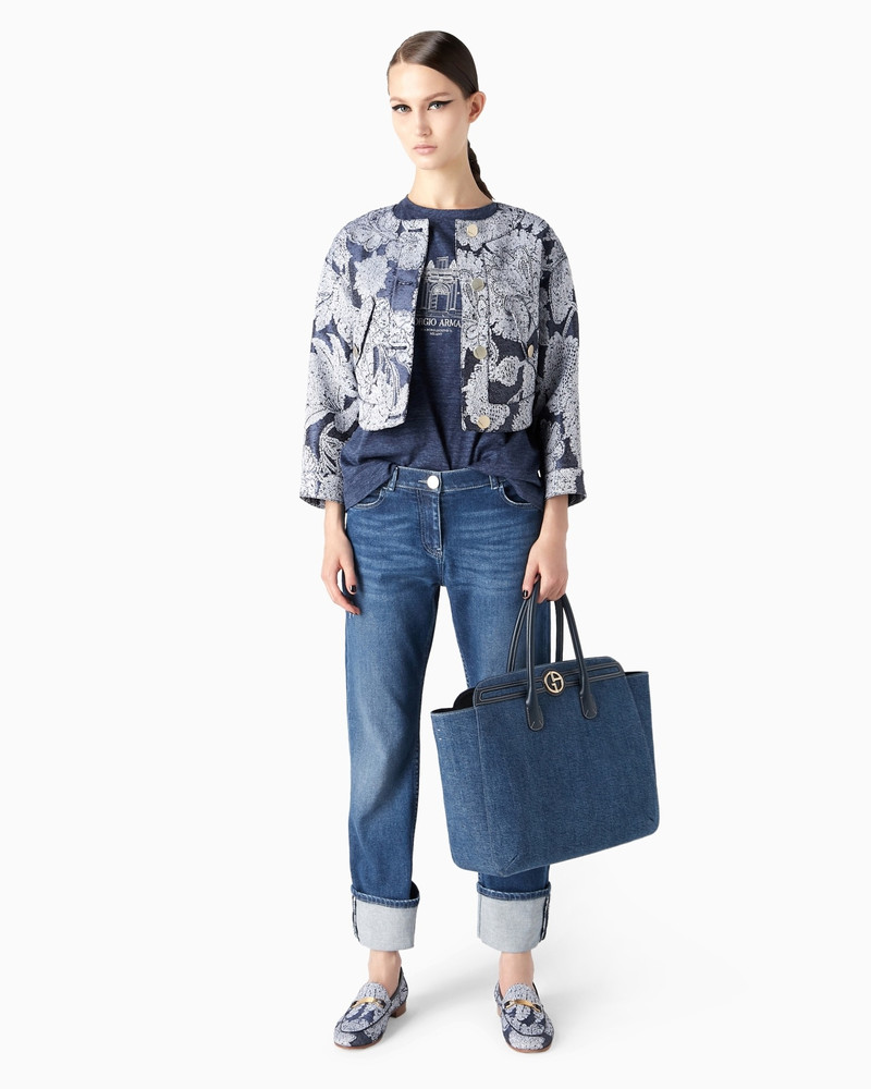 GIORGIO ARMANI Denim Collection five-pocket trousers in stretch cotton denim outlook