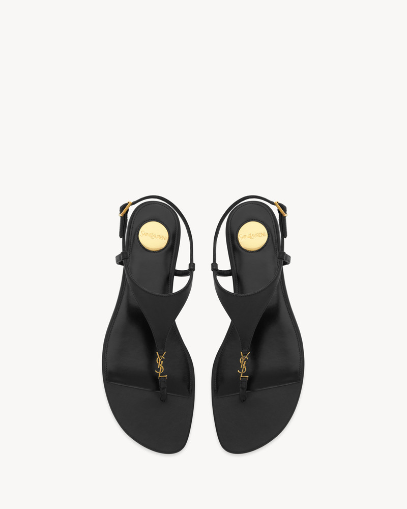 SAINT LAURENT CASSANDRA SANDALS IN SMOOTH LEATHER outlook
