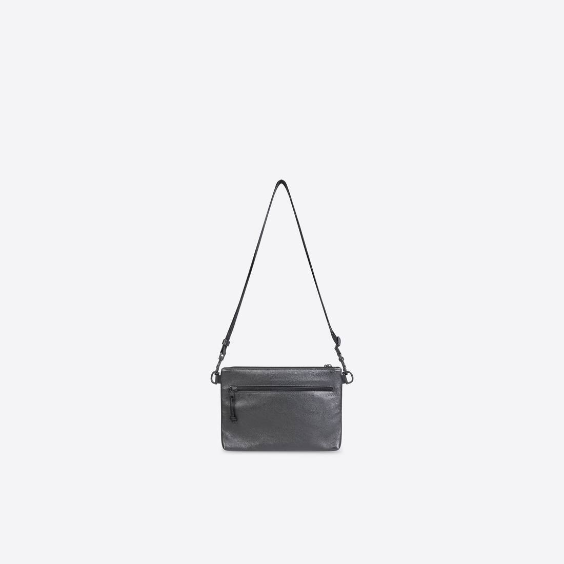 Men's Explorer Crossbody Flat Pouch in Black - 4