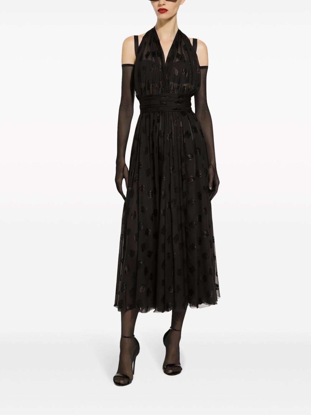 DG-print midi dress - 3