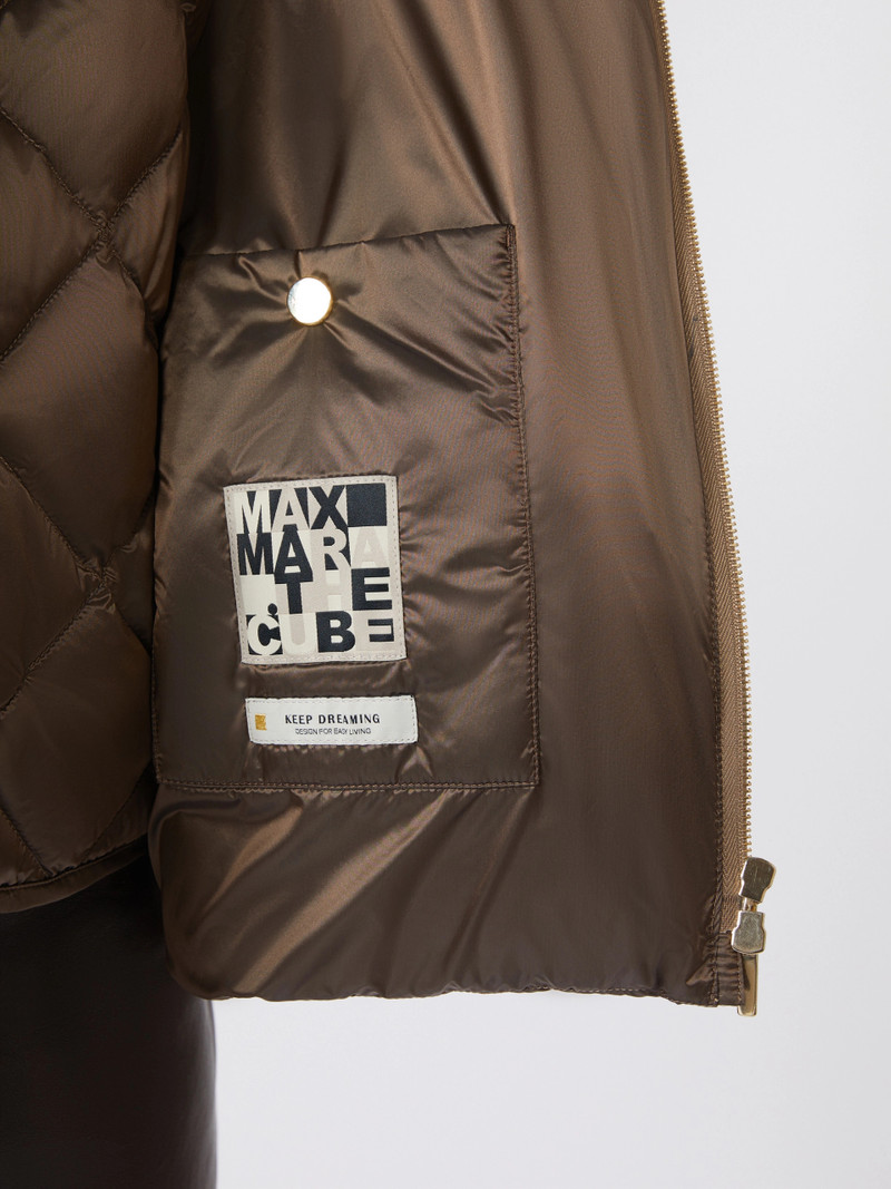 SOFTFE Water-repellent canvas belted down jacket - HAZELNUT BROWN 5