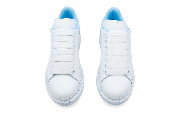 (WMNS) Alexander McQueen Larry Oversized Low-Top Sneakers 'White Sky Blue' 708068WICG78973 - 3