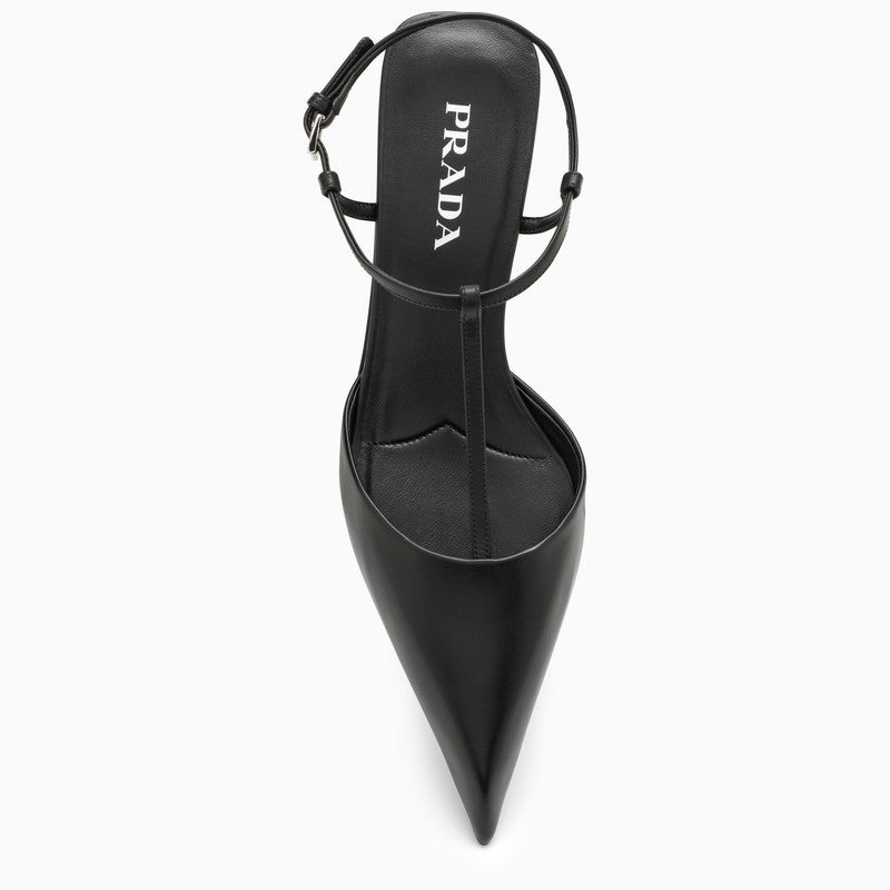 Prada Black Leather Slingback Décolleté Women - 3
