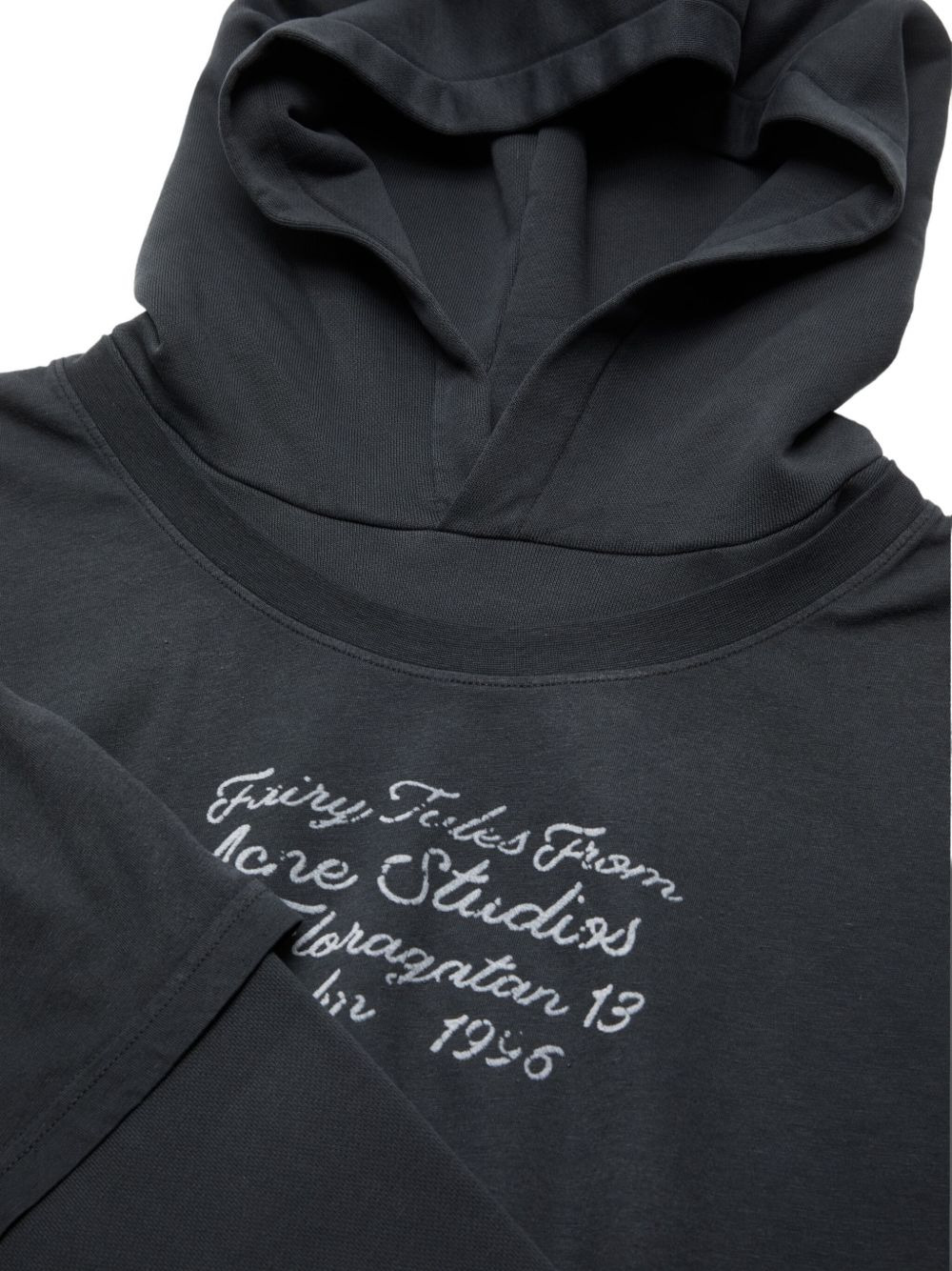 lettering-detail double-layered hoodie - 5