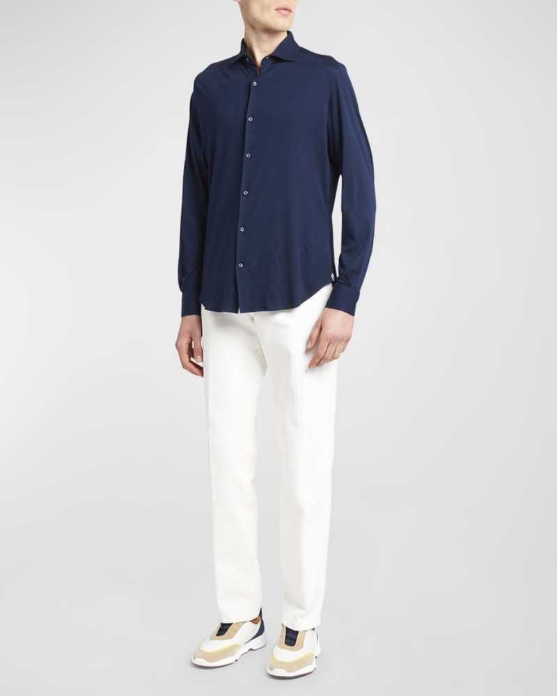 Loro Piana Men & apos;s Andrew Jersey Sport Shirt outlook