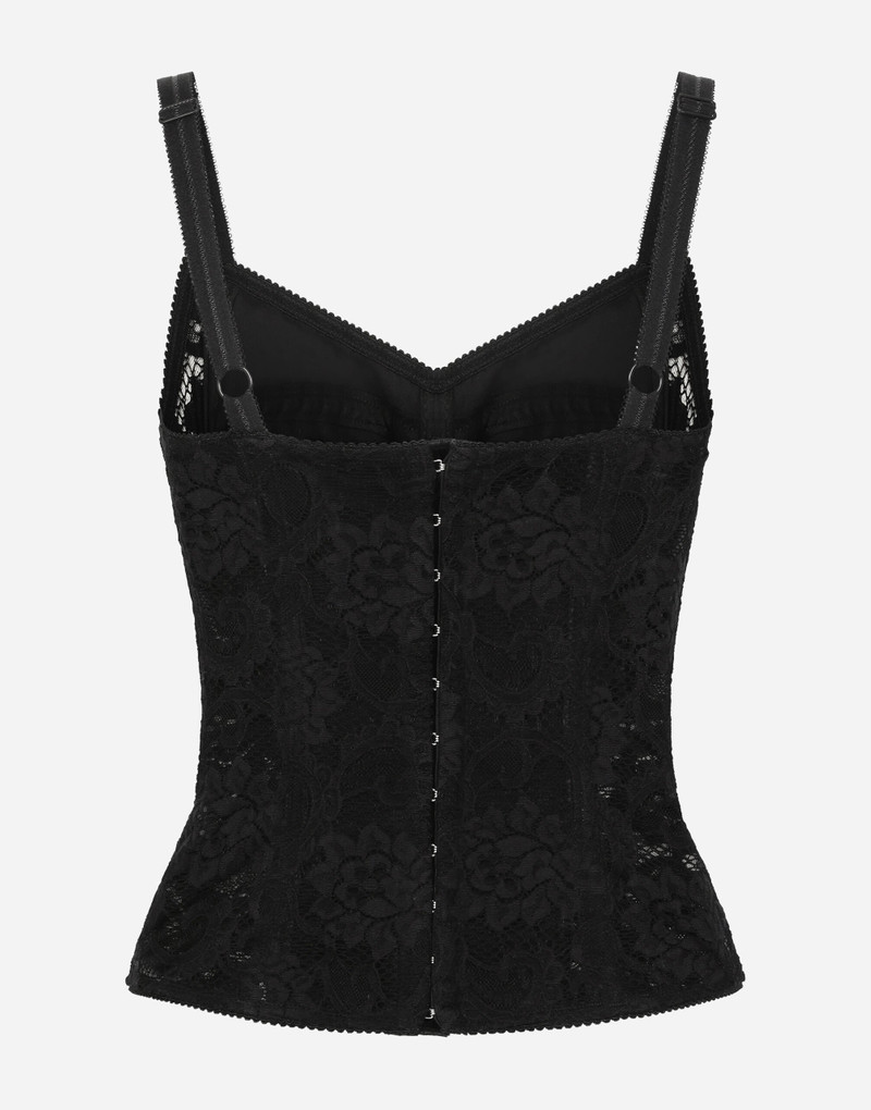 Dolce & Gabbana Corset lace and satin top outlook