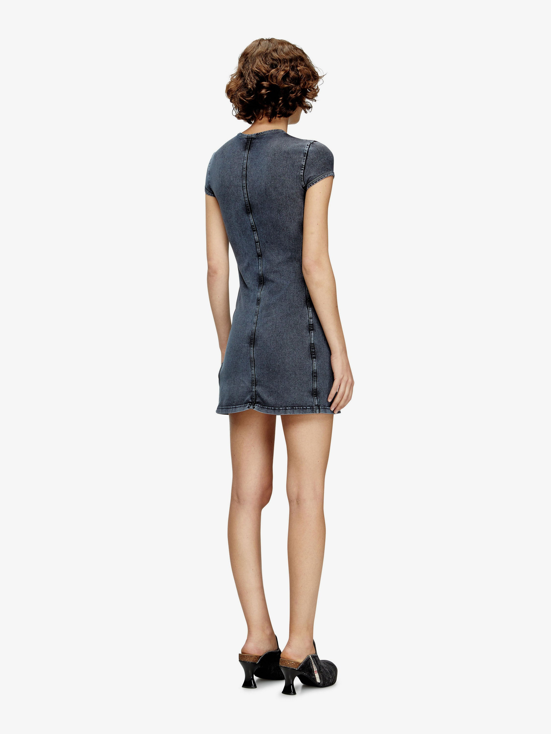 D-Cupsleeves Stretch Cotton Short Dress - 4