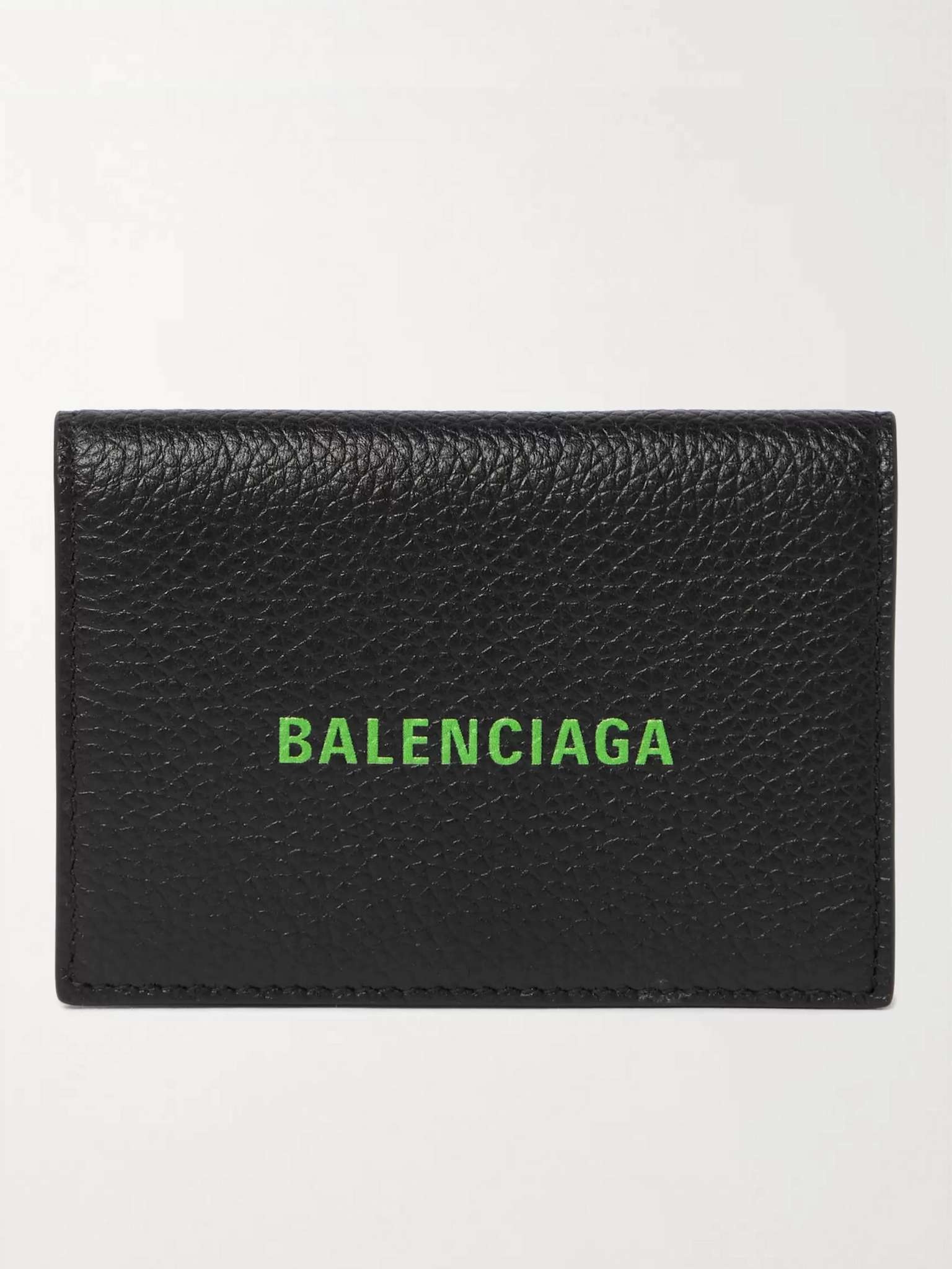 Logo-Print Full-Grain Leather Billfold Wallet - 1