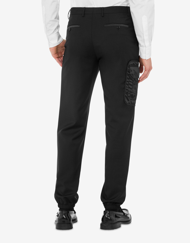 MULTIPOCKET DETAILS WOOL CLOTH TROUSERS 3