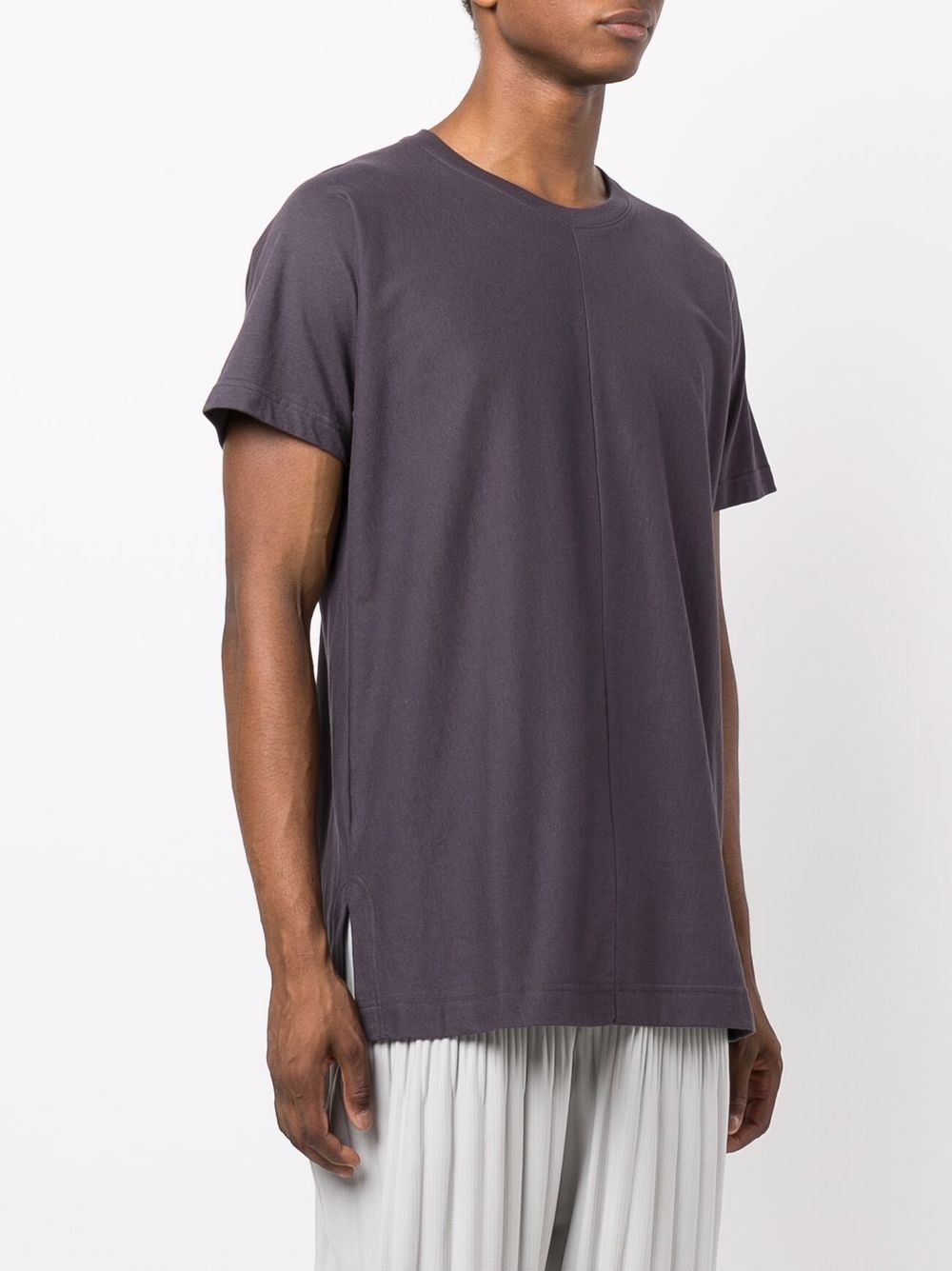 panelled short-sleeve cotton T-shirt - 3