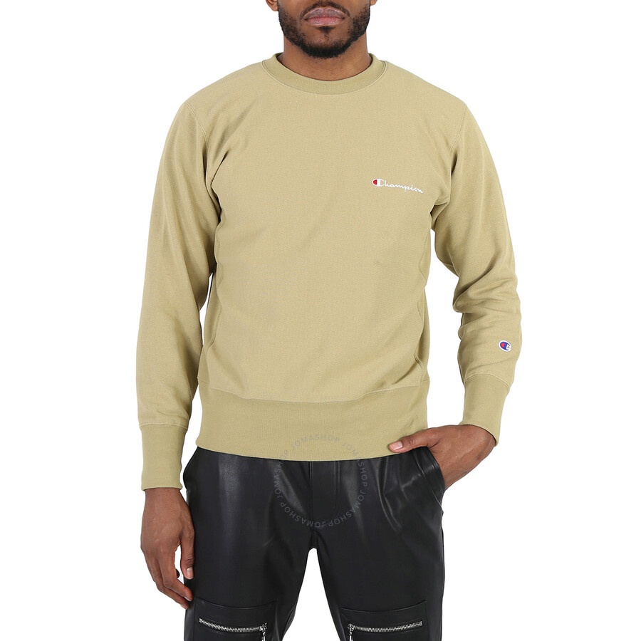 Champion Sand Reverse Weave Script Logo Crew Sweatshirt - 3