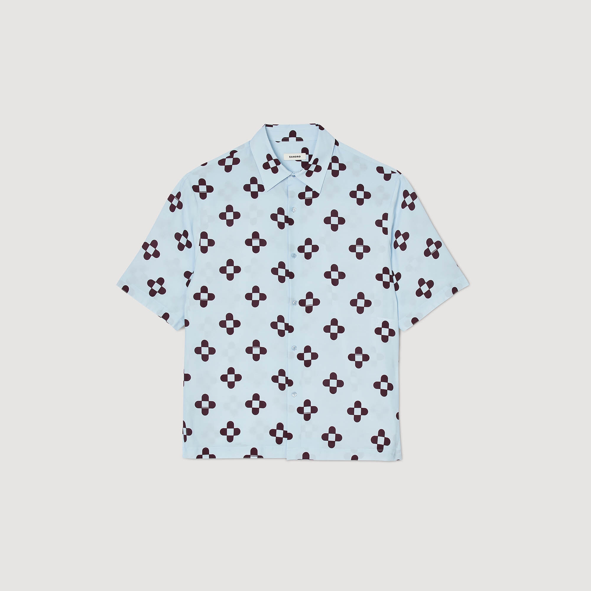 CROSS FLOWER SHORT-SLEEVED SHIRT - 1