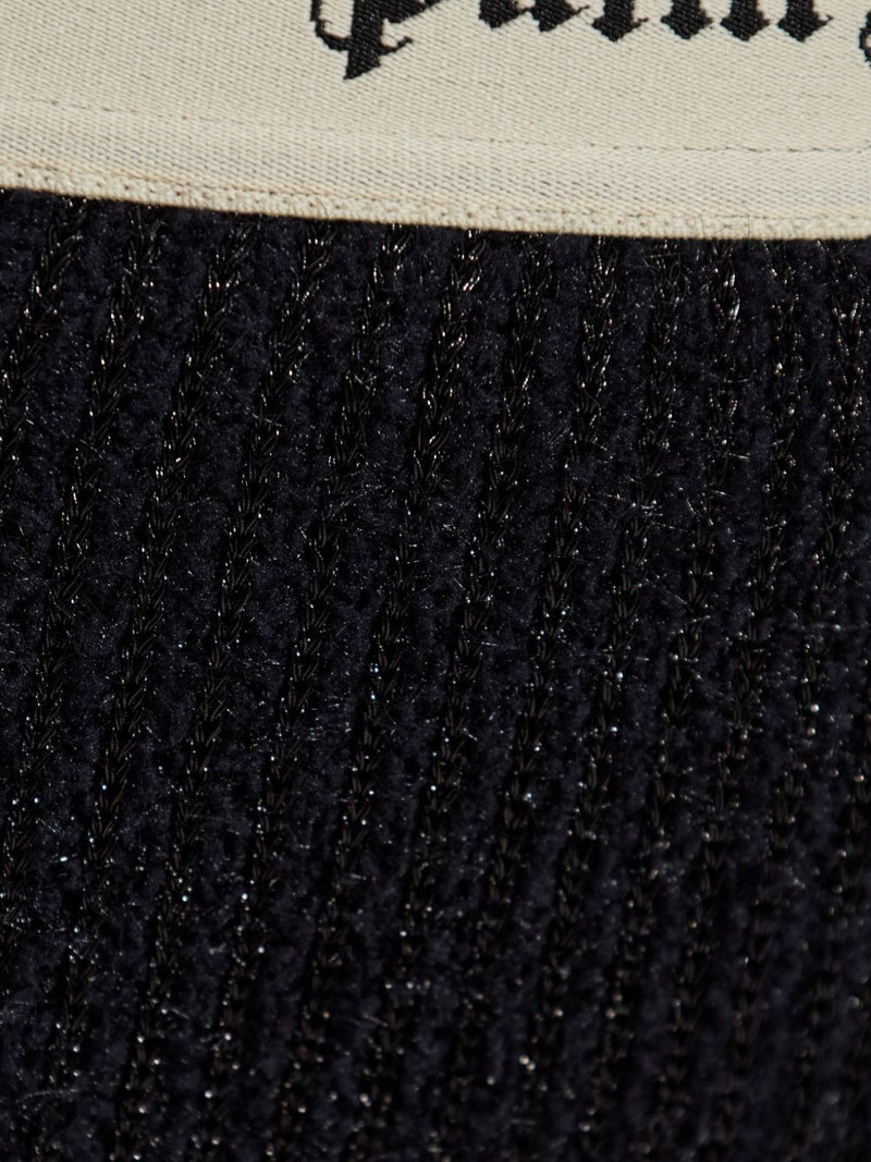 logo-waistband flared trousers 5