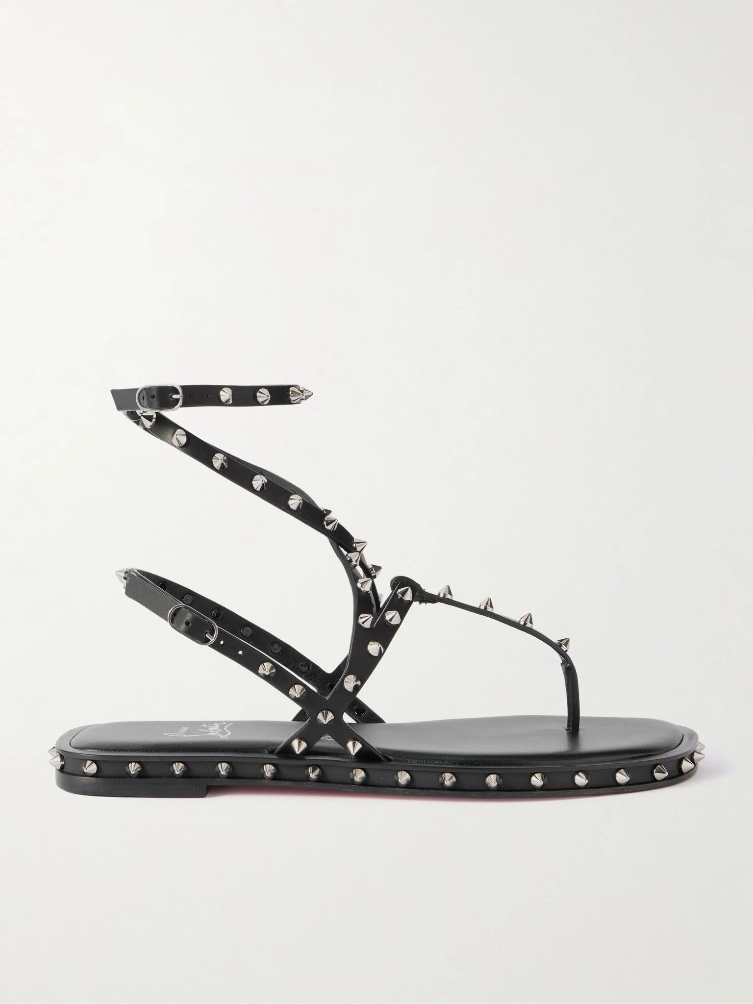 Bombina studded leather sandals Black - 1