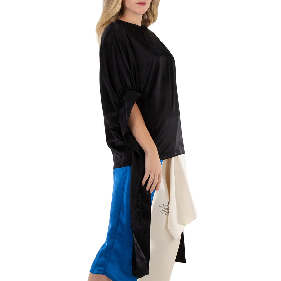 JW Anderson Ladies Black Tab Sleeve Top - 3
