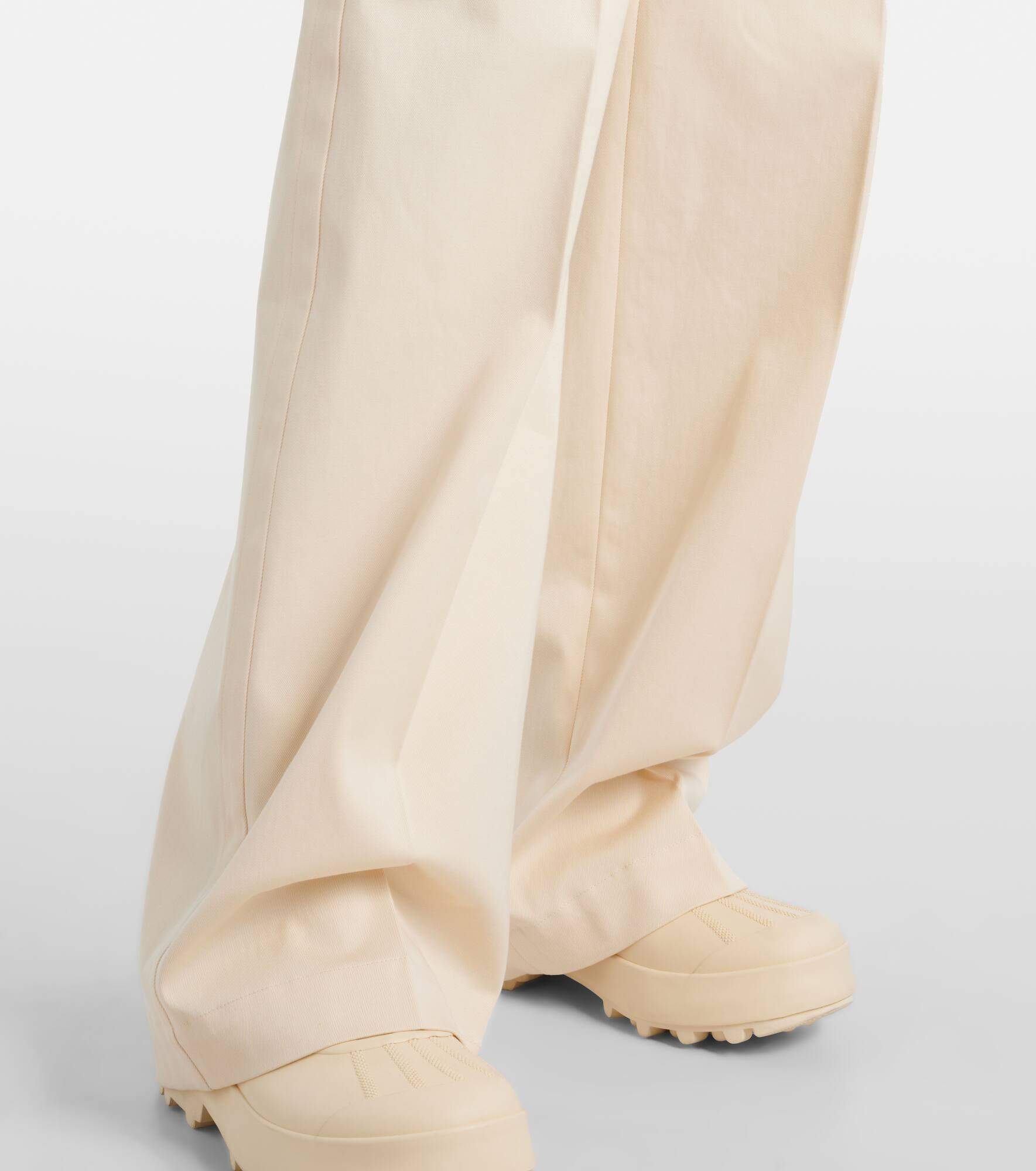 High-rise cotton wide-leg pants - 5