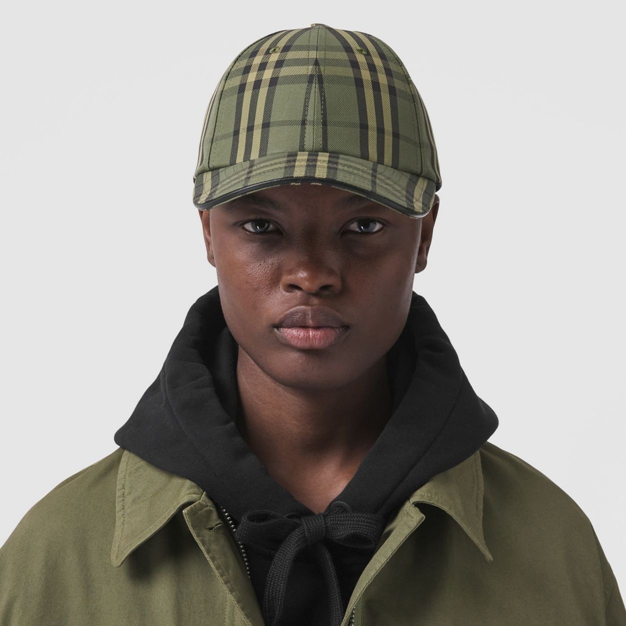 Check Cotton Canvas Baseball Cap - 3