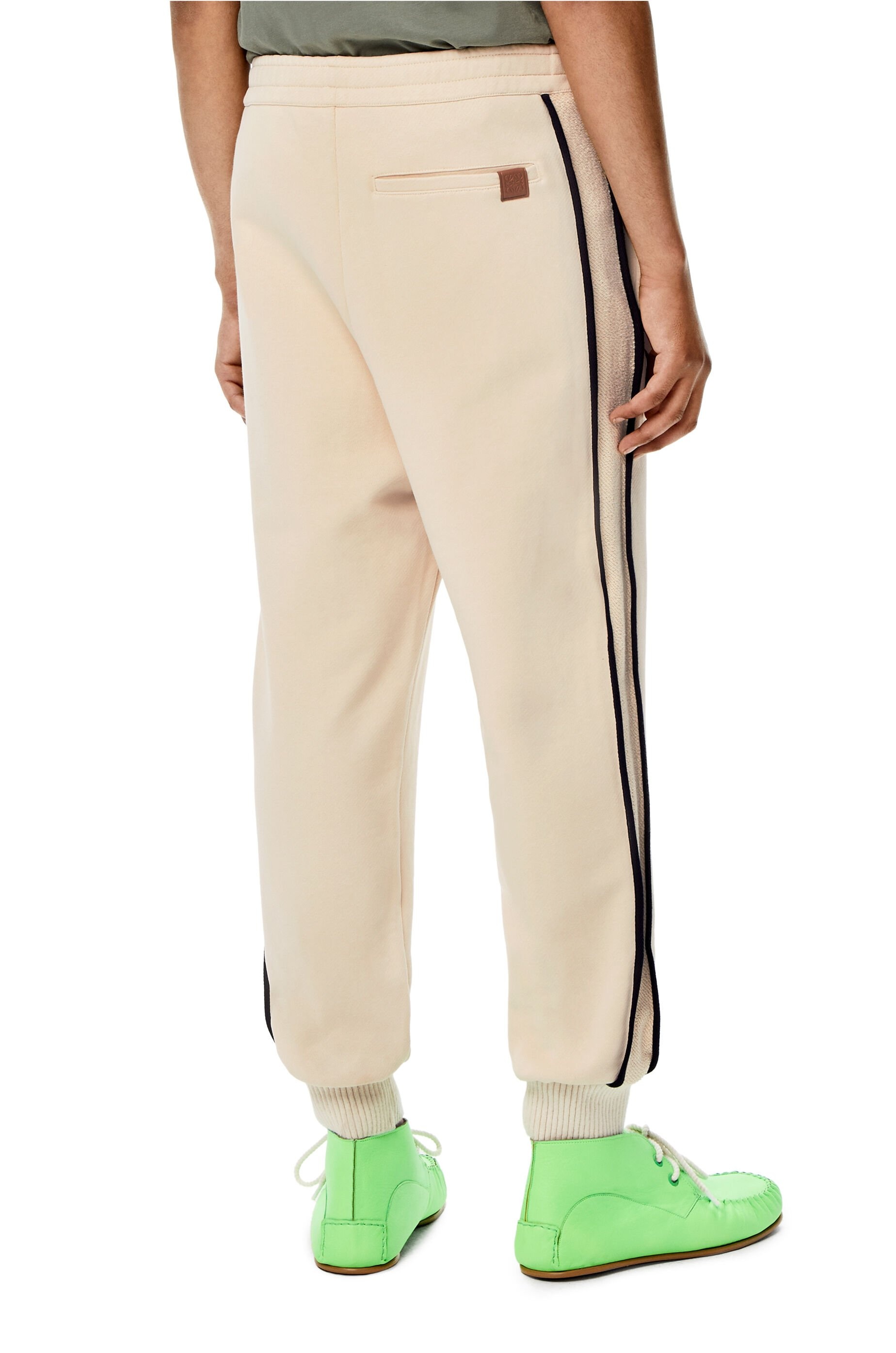 Side band jogging trousers in cotton - 4