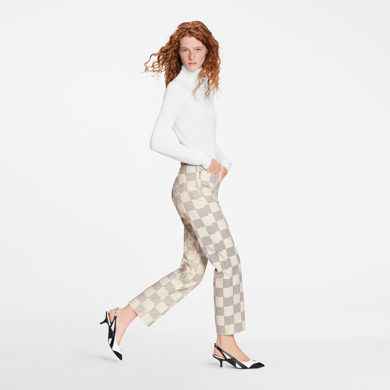 Damier Azur Mid-Rise Jeans 4
