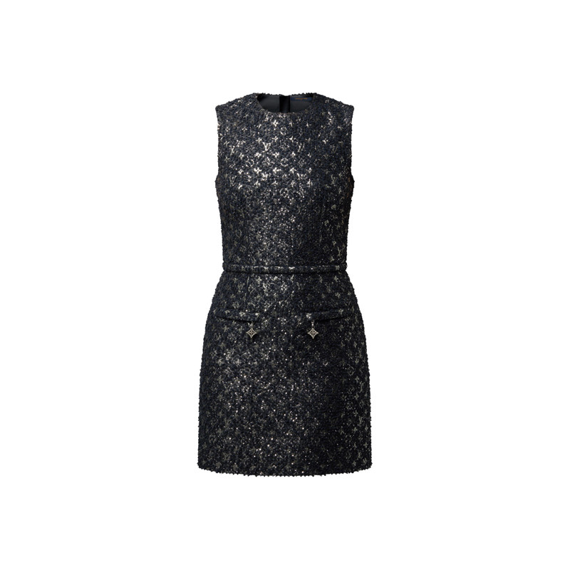 Monogram Tweed Fitted Dress 1