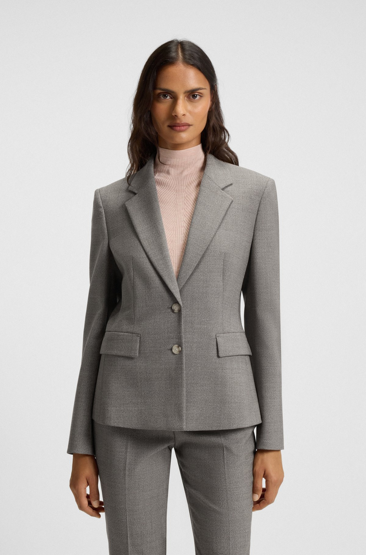 SLIM-FIT BLAZER IN A PATTERNED WOOL BLEND - 2