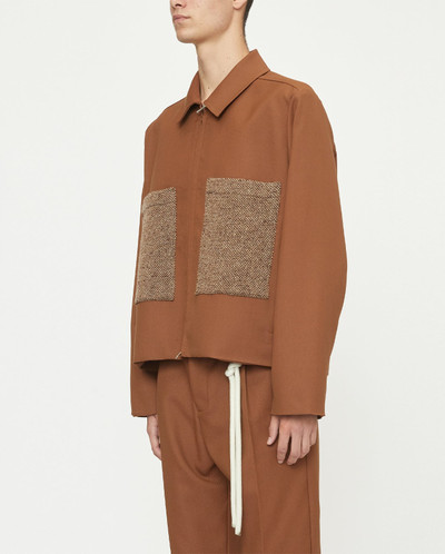 Song for the Mute Crop Patch Pocket Jacket - Brown outlook
