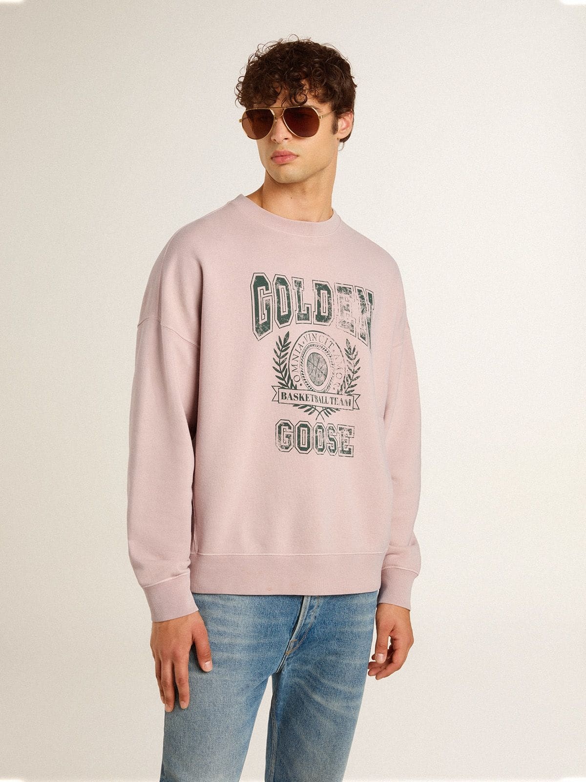 スウェット・トレーナー GOLDEN GOOSE 'Nelson' sweatshirt Pink Golden Goose Old rose unisex round neck sweatshirt with
