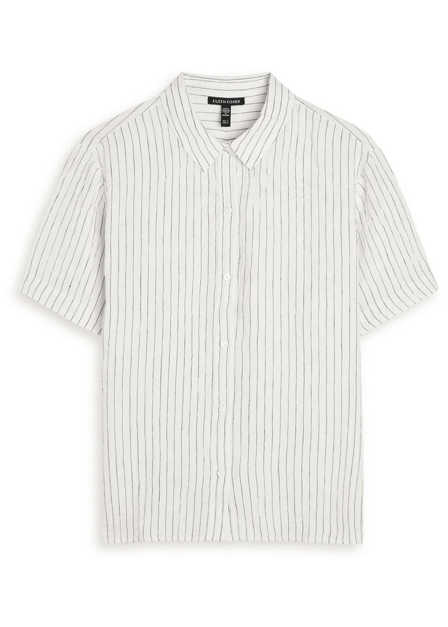 Eileen Fisher Striped Linen Shirt - 1