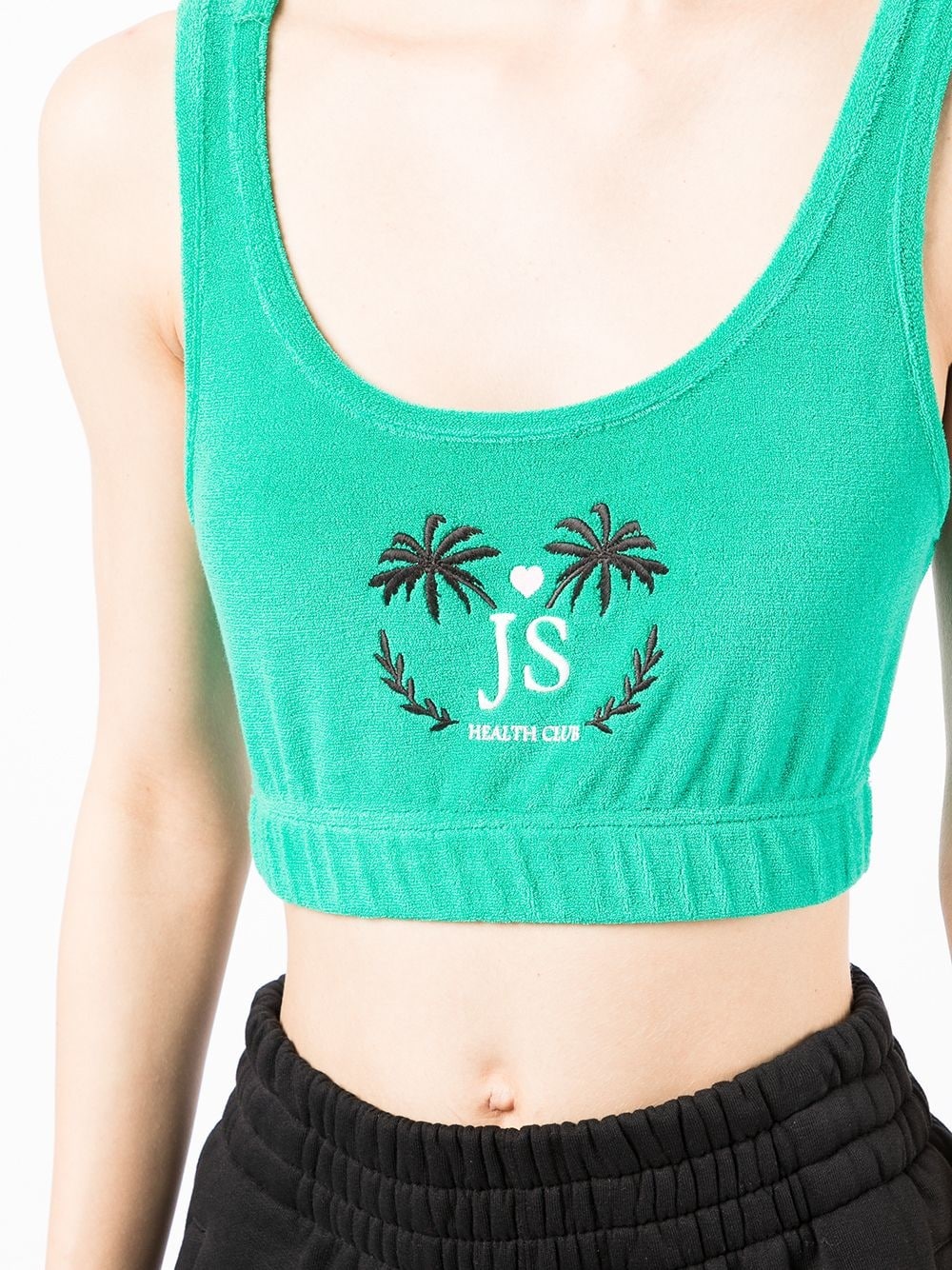 terry-cloth effect cropped top - 5
