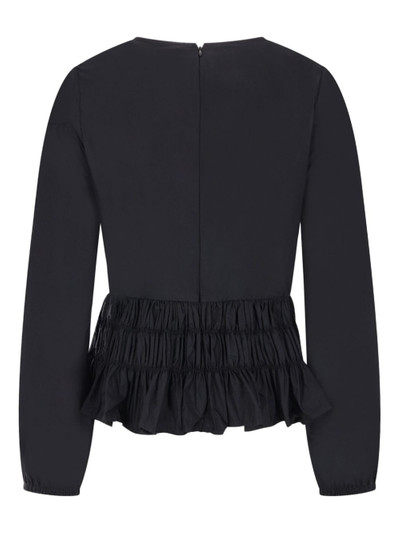 Molly Goddard Nina shirred peplum top outlook